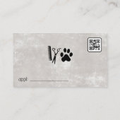 Husky-hond zittend | Dierenverzorging Visitekaartje (Achterkant)