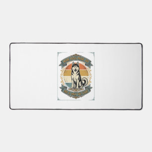 Husky honden shirt vintage gravure nog een hond on bureaumat