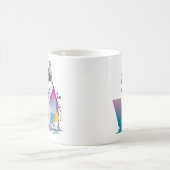 Husky Hondencomputer Rainbow Waterverf Tech Savvy Koffiemok (Center)