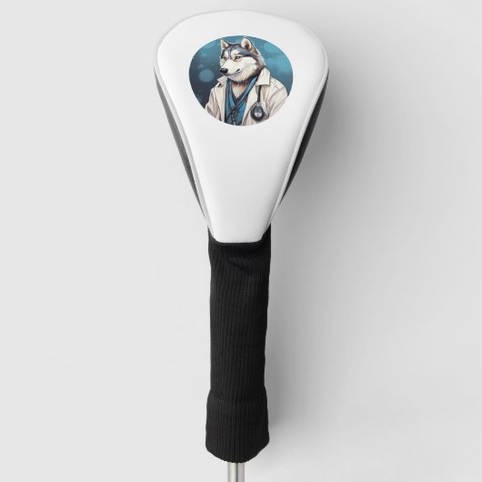 Husky-hondendokter golfheadcover (Voorkant)