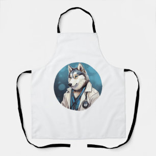 Husky-hondendokter schort