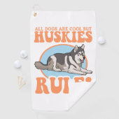 Husky Hondeneigenaar Huskies Golfhanddoek (Insitu)