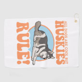 Husky Hondeneigenaar Huskies Golfhanddoek (Horizontaal)