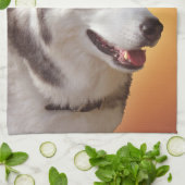 Husky Hondenhanddoek Husky Malamute theedoek (Gevouwen)