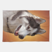 Husky Hondenhanddoek Husky Malamute theedoek (Horizontaal)