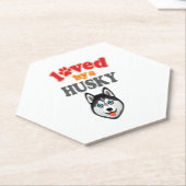 Husky Hondenliefhebber Kartonnen Onderzetters (Schuin)