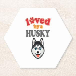 Husky Hondenliefhebber Kartonnen Onderzetters