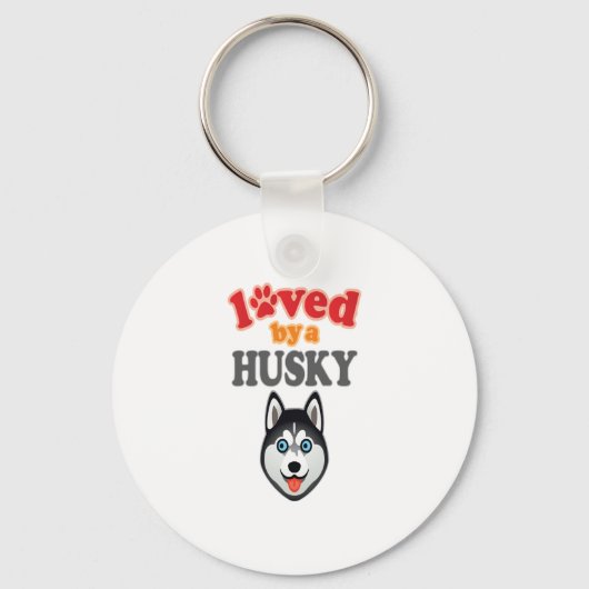 Husky Hondenliefhebber Sleutelhanger (Voorkant)