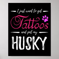 Husky Hondenliefhebber Tattoo Funny Dog Mom Gift I