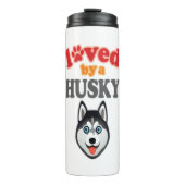 Husky Hondenliefhebber Thermosbeker (Voorkant)