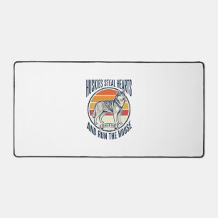 Husky-hondenliefhebber vintage-gravure Funny Pet O Bureaumat