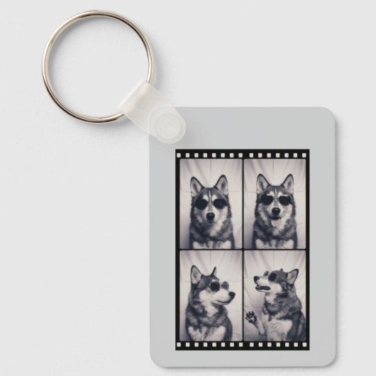 Husky Hondenportret Sleutelhanger (Voorkant)