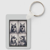 Husky Hondenportret Sleutelhanger (Achterkant)