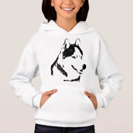 Husky Hoodie Kind Sled Dog Kind Husky Sweatshirt (Voorkant)