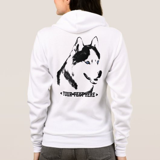 Husky Hoodie Shirt Hooded Sweatshirt Dog Shirts (Achterkant)
