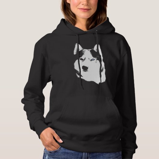 Husky Hoodie Shirt Women's Hooded Husky Sweatshirt (Voorkant)