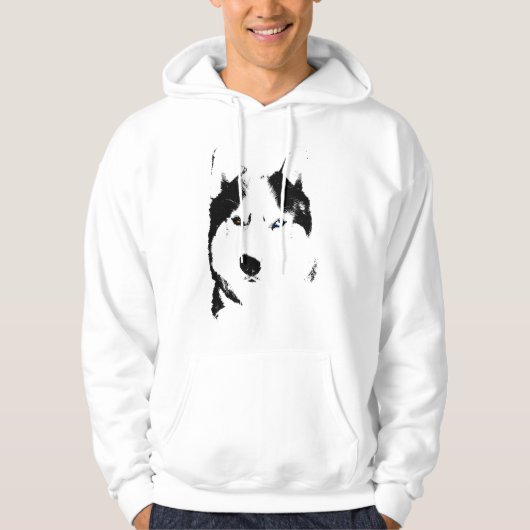 Husky Hoodie Sled Dog Hooded Sweatshirt Dog Shirts (Voorkant)