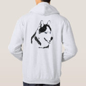 Husky Hoodie Wolf Art Hooded Sweatshirt Dog Shirts (Achterkant)