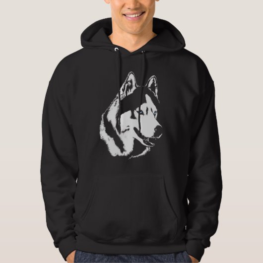 Husky Hoodie Wolf Art Hooded Sweatshirt Dog Shirts (Voorkant)