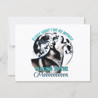 Husky Howl-Briefkaart Briefkaart