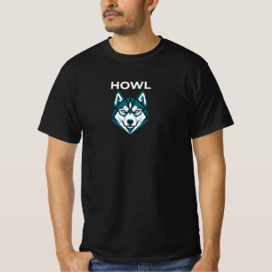 Husky HOWL – Felle Arctische Wolfshond T-shirt