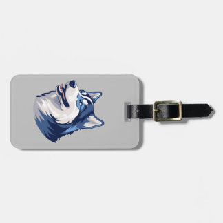 Husky Howlers Husky Dog Power Logo Art Bagagelabel