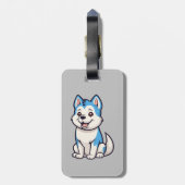 Husky Howlers Husky Dog Power Logo Art Bagagelabel (Achterkant verticaal)