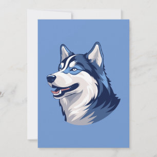 Husky Howlers Husky Dog Power Logo Art Feestdagenkaart