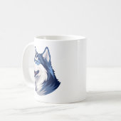 Husky Howlers Husky Dog Power Logo Art Koffiemok (Voorkant links)