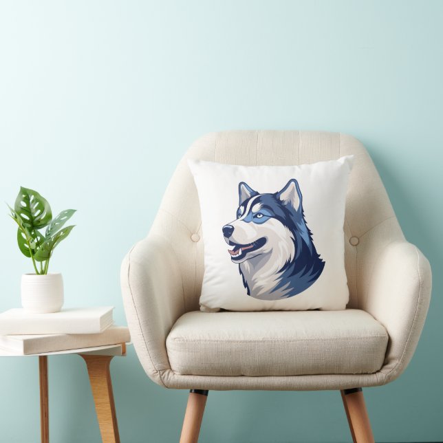 Husky Howlers Husky Dog Power Logo Art Kussen (Stoel)