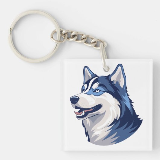 Husky Howlers Husky Dog Power Logo Art Sleutelhanger (voorkant)
