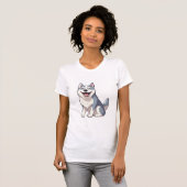 Husky Howlers Husky Dog Power Logo Art T-shirt (Voorkant volledig)