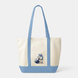 Husky Howlers Husky Dog Power Logo Art Tote Bag