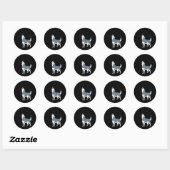 Husky | Howling Siberian Husky Puppy Hondenliefheb Ronde Sticker (Vel)
