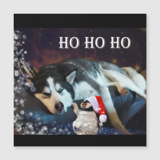 Husky Humbug Kerst Magnetische Kaart