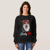 Husky Husky Moeder Husky Mama Husky Hond Husky Fo Trui (Voorkant volledig)