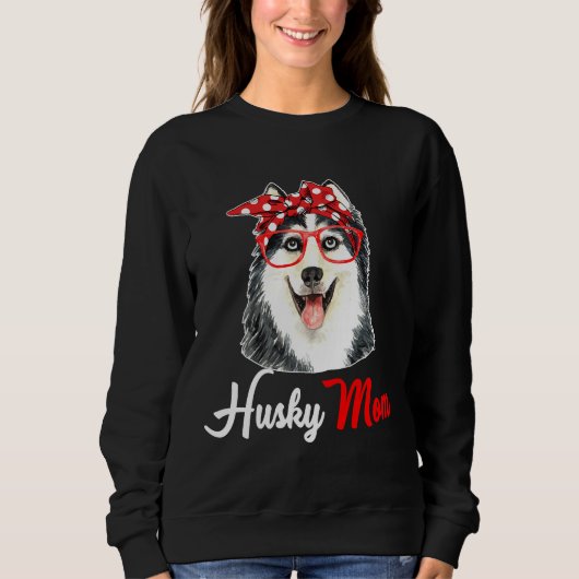 Husky Husky Moeder Husky Mama Husky Hond Husky Fo Trui (Voorkant)