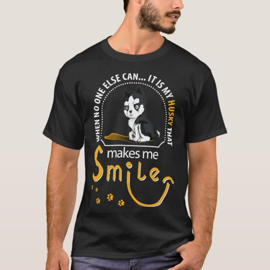 Husky Ik hou van mijn man T-shirt (Voorkant)