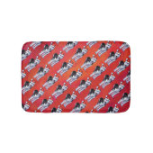 Husky in Santa Hat op Red Badmat (Voorkant)