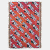 Husky in Santa Hat op Red Deken (Voorkant Verticaal)