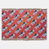 Husky in Santa Hat op Red Deken (Voorkant)