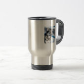 Husky in Snow Travel Mug Reisbeker (Voorkant rechts)