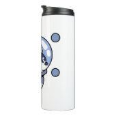 Husky in Space Puppy Hondenliefhebber Retro Thermosbeker (Geroteerd rechts)