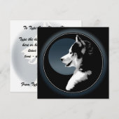 Husky Invitations Gepersonaliseerde Siberian Husky Kaart (Voorkant / Achterkant)