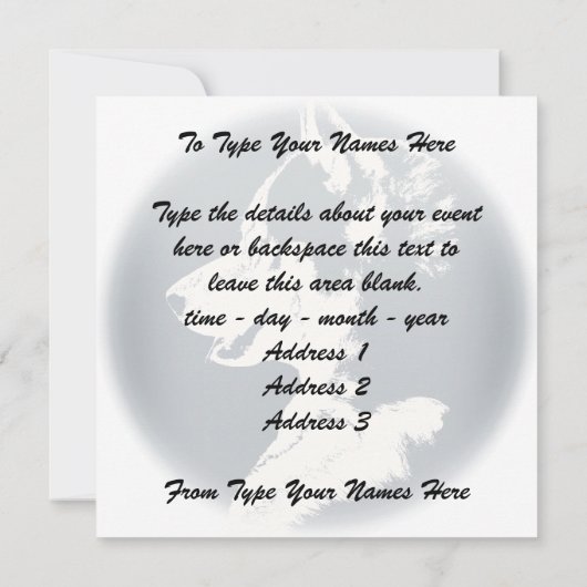 Husky Invitations Gepersonaliseerde Siberian Husky Kaart (Achterkant)