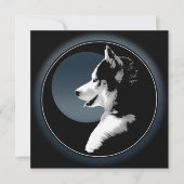 Husky Invitations Gepersonaliseerde Siberian Husky Kaart (Voorkant)