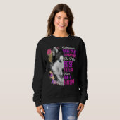 Husky is een meisje met de beste vriendschappelijk trui (Voorkant volledig)