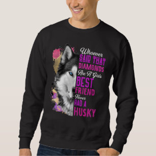 Husky is een meisje met de beste vriendschappelijk trui