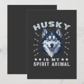 Husky is mijn geest dier majestueuze husky hond feestdagenkaart (Voorkant / Achterkant)