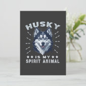 Husky is mijn geest dier majestueuze husky hond feestdagenkaart (Staand voorkant)